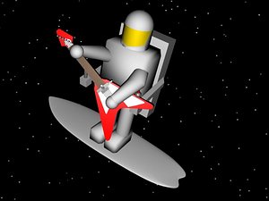 3d astronaut guitar
