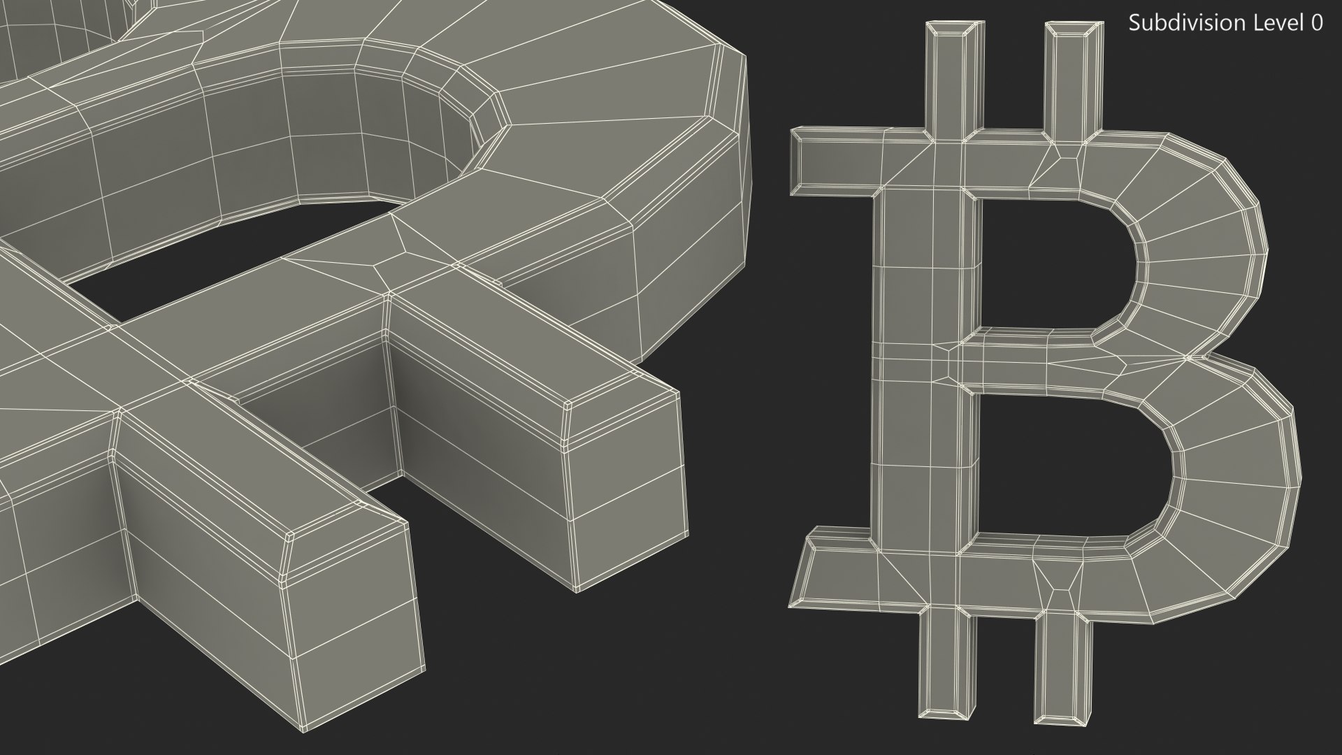 Bitcoin Symbol Plastic Model - TurboSquid 1687857
