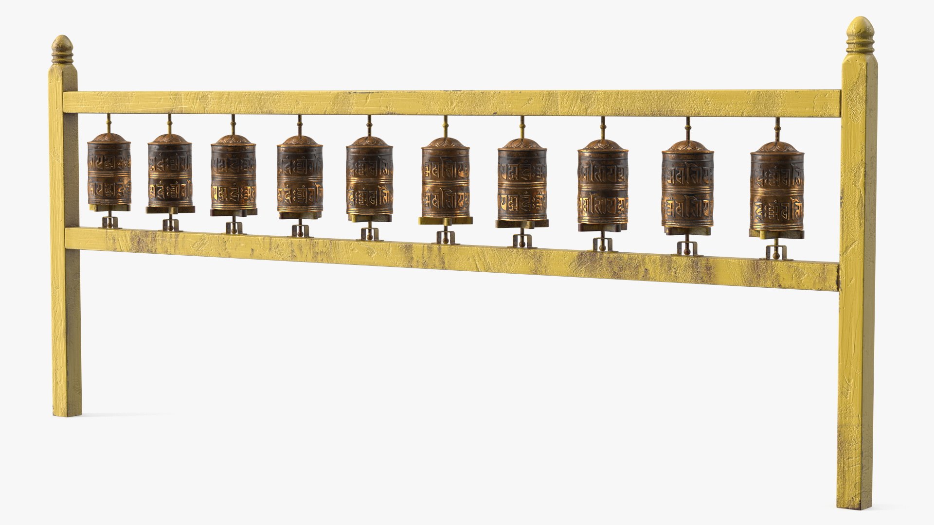 Bronze Prayer Wheel 3D model preview