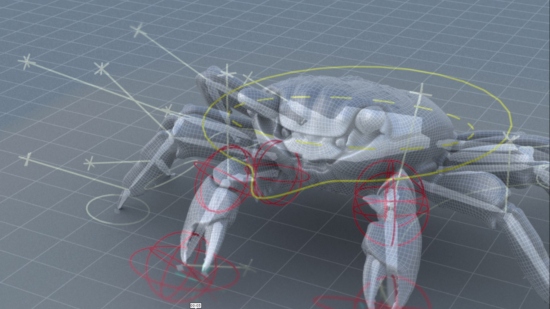 3D RED CRAB RIGGED ANIMATED - TurboSquid 1848025