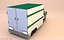 Bloco de caminhões de caminhão de ônibus Low Poly