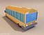 Bloco de caminhões de caminhão de ônibus Low Poly