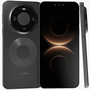 3D Huawei Mate 80 Obsidian Black model