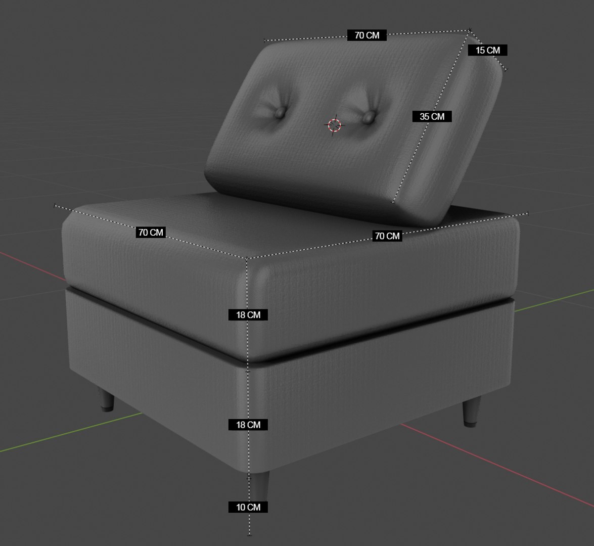 3D Couch Chest - TurboSquid 1666175
