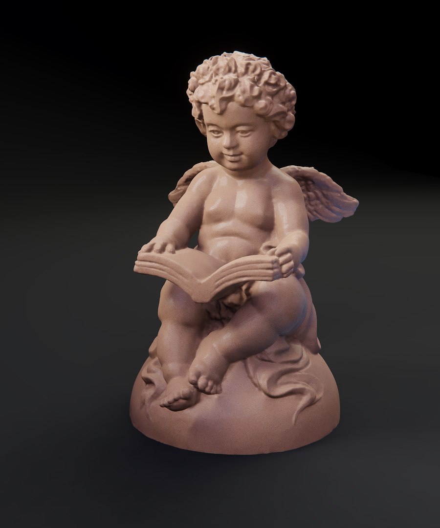 3D Angel Reading A Book Model - TurboSquid 2054761