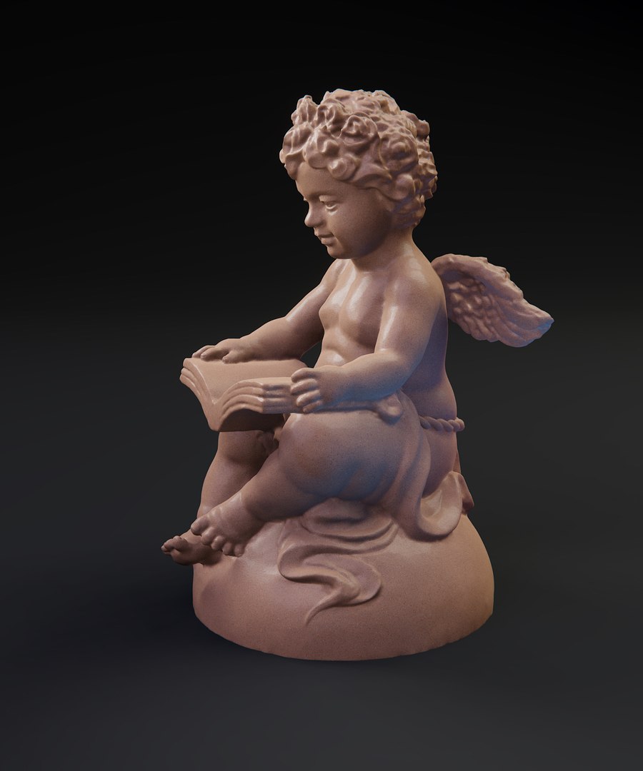 3D Angel Reading A Book Model - TurboSquid 2054761