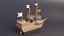 Bateau pirate low-poly