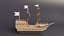 Bateau pirate low-poly