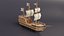 Bateau pirate low-poly