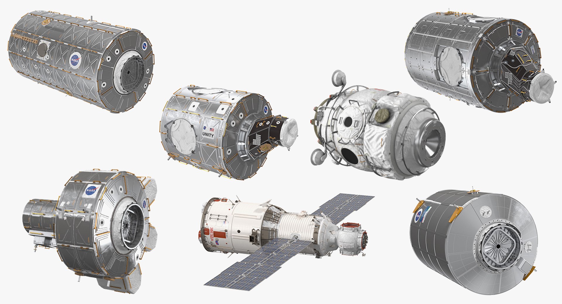 3D iss modules 5 https://p.turbosquid.com/ts-thumb/tC/Ssz8Ld/lu/issmodulescollection53dmodel001/jpg/1613070818/1920x1080/fit_q87/94648623db8b56648cc362b41c916a2837ec66ae/issmodulescollection53dmodel001.jpg