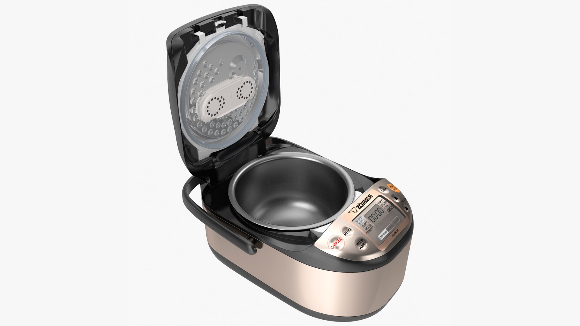 Zojirushi Rice Cooker Stainless Dark Gray 3D model preview