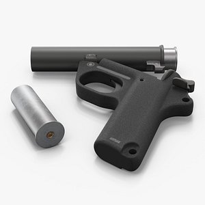 Unloaded Signal Pistol with Green Flare Cartridge model