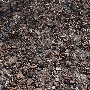 Surface made of construction debris