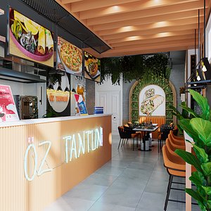 CAFE RESTAURANT 3D model