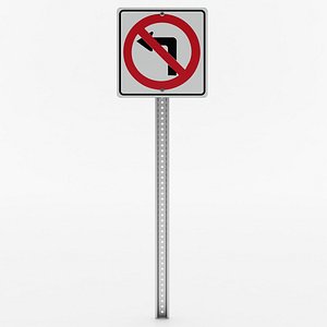No Left Turn Sign