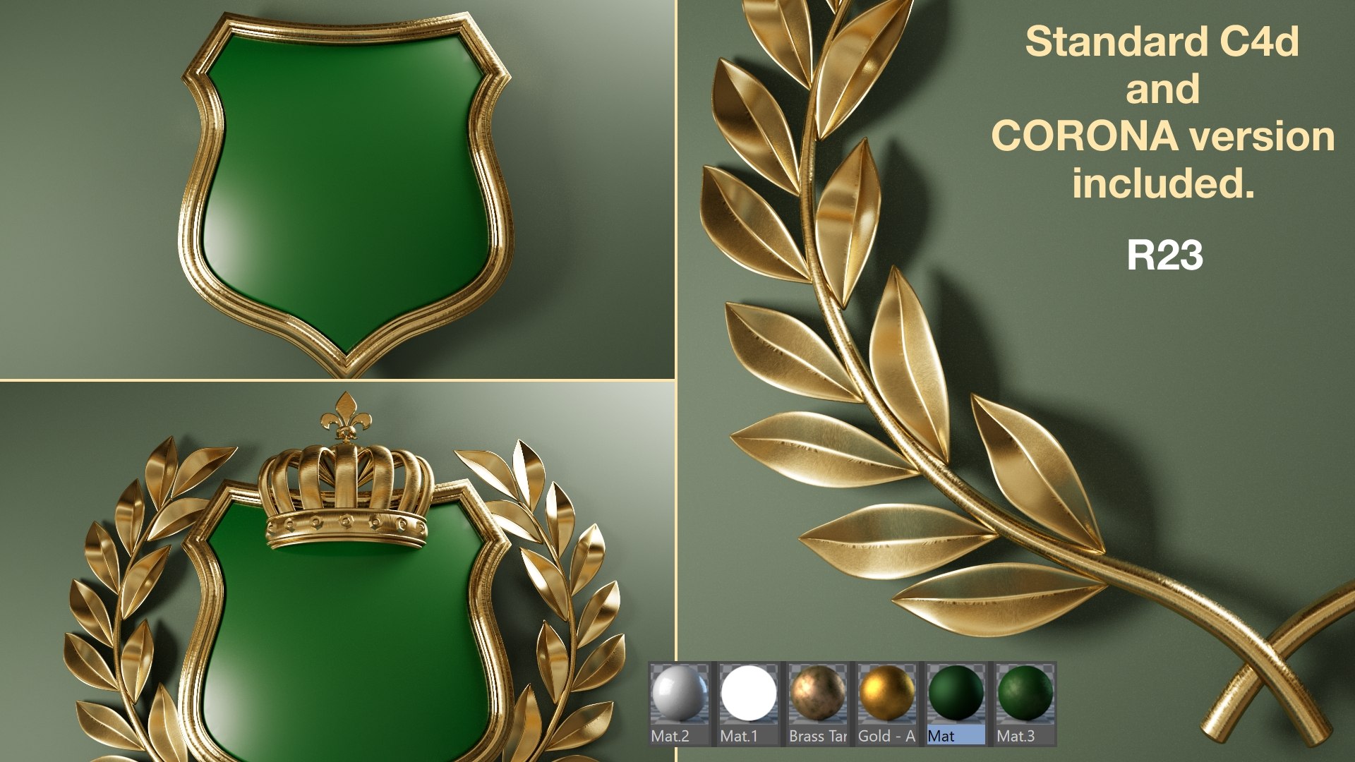 3D Crest Shield Royal TurboSquid 2284376