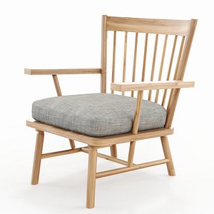 Classic American West Style Armchair 3D model