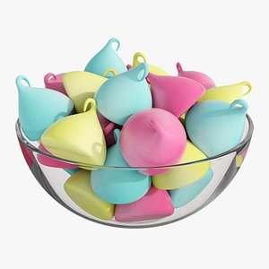 Rainbow meringue bowl model