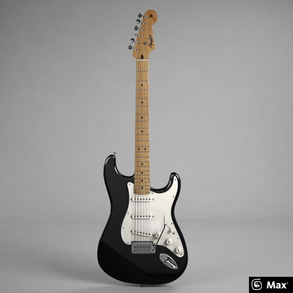 fender stratocaster blackie guitar 3ds