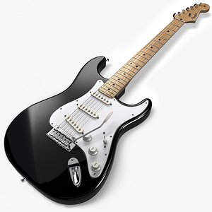 fender stratocaster blackie guitar 3ds