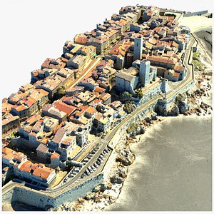 Village by the sea 3D model