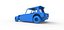 Vintage Dirt Modified stock car Version 6 while turning Scale 1 to 25