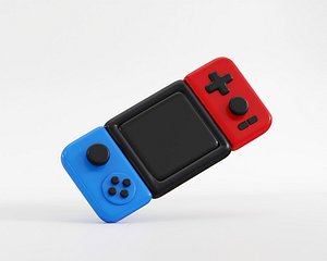 Cartoon Game Console 3d Model