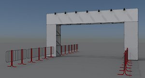 gate fence 3d model