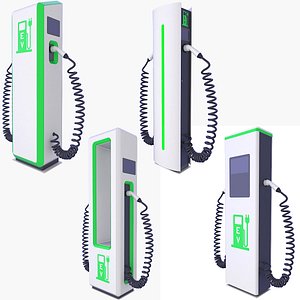 Electric Vehicle Charging Stations SET v5