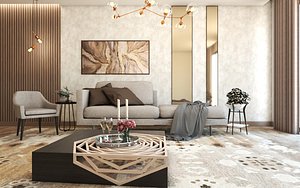 Living room vray ready