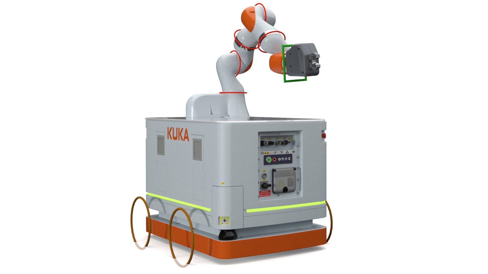 Autonomous Robot KUKA KMR Iiwa With Manipulator Rigged For Cinema 4D 3D ...
