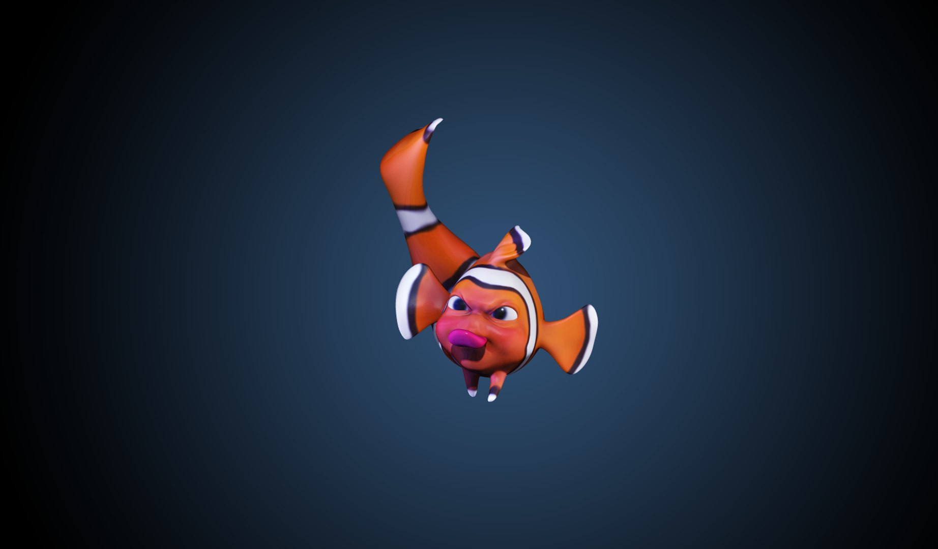 3D penguin clownfish model https://p.turbosquid.com/ts-thumb/tD/6z5uSc/LAsfkAtQ/baserender613824/png/1546634085/1920x1080/fit_q87/ec72fce0e5b36e2f4116646c57ffa678e7d5e3a9/baserender613824.jpg