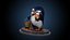 Cartoon-Pinguin und Clownfish