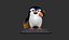 Cartoon-Pinguin und Clownfish