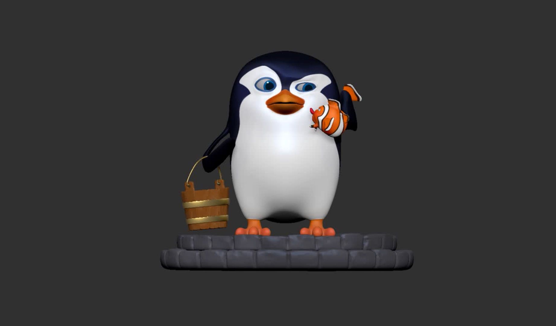 3D penguin clownfish model https://p.turbosquid.com/ts-thumb/tD/6z5uSc/xwl8eA3p/pengumovie/jpg/1546632621/1920x1080/turn_fit_q99/2d444b486580ba52b0cf0c08e1dadbc50c58ef69/pengumovie-1.jpg