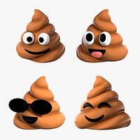 Smiling Faces Poop Emoji Collection