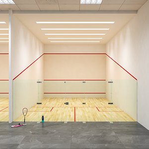 Squash Court Interior Scene