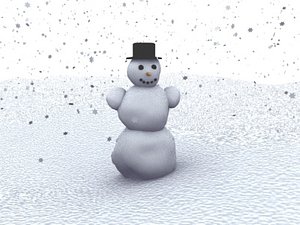 scene snowman 3d max