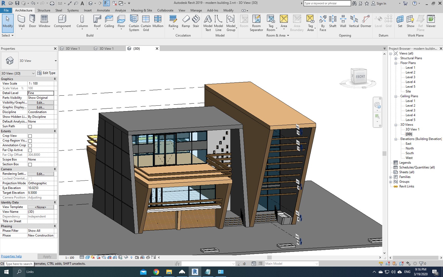 3D Modern Building Villa Model - TurboSquid 1526136