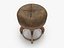 Vintage Wood  Leather Stool