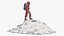 Snow Covered Climber on Snow Peak model