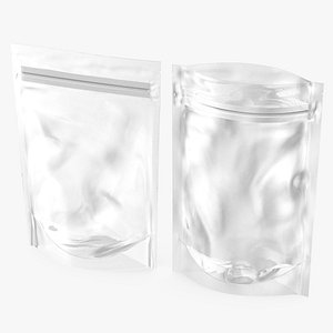 Transparent Plastic Bags Zipper 150 g 3D model