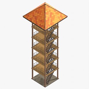 Tropical tower 26A05 3D model