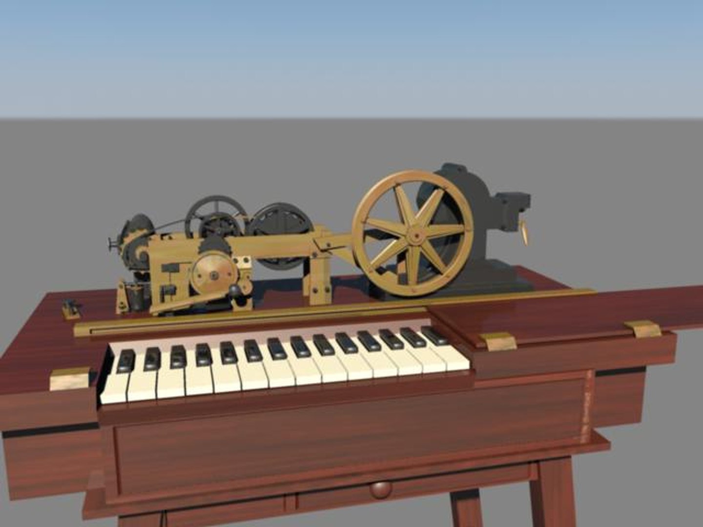 3d Telegraph Machine Model