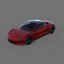 Roadster électrique Low Poly