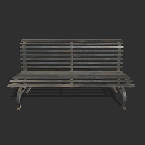 Bench 07 Low Poly PBR Realistic 3D