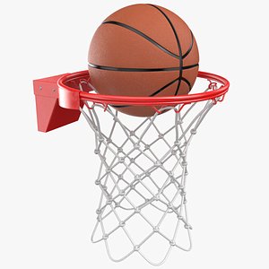 basketball rim ball 3D model