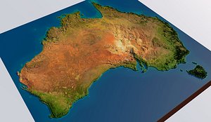 australia realistic topography 3D model