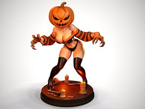 3D model PumpkinHead Girl 3d print