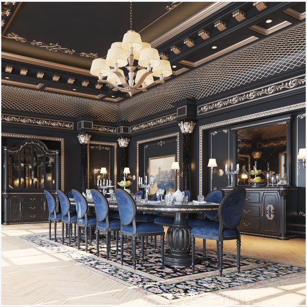 Royal Classic Dining Room Interior model